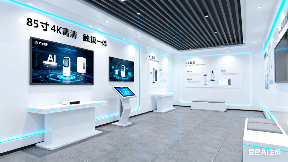 ​人工智能体验店腾博会 “触摸屏 + 标牌 + 满天星发布系统” 打造全交互展示生态