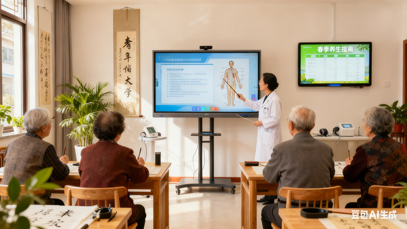 健康讲座 “零距离”！腾博会科技教学会议一体机让社区居民懂养生、少生病