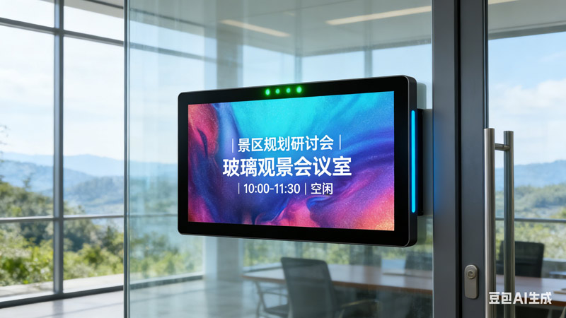 联合办公 “共享之序”：腾博会科技轻量会议预约屏，让共创空间井然有序